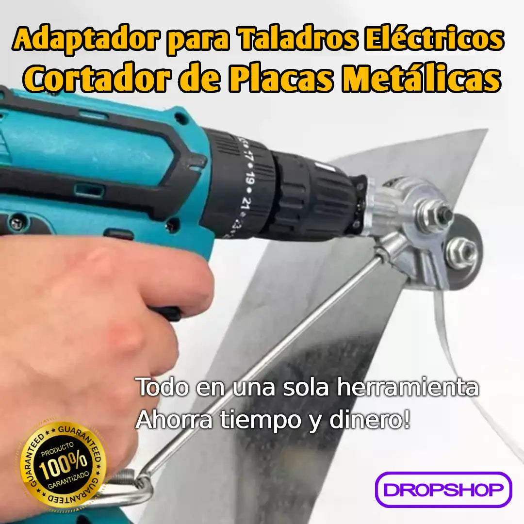 💚 Adaptador para Taladro Eléctrico Cortador de Placas de Metal [Envío Gratis]