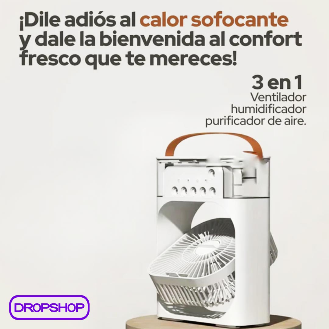 💚 'MINI AIRPOWER' ® Aire Acondicionado ❄️ 2x1 Enfría y Humidifica tu Hogar [Máxima Potencia] Envío Gratis ✅ Paga en Casa 🚛